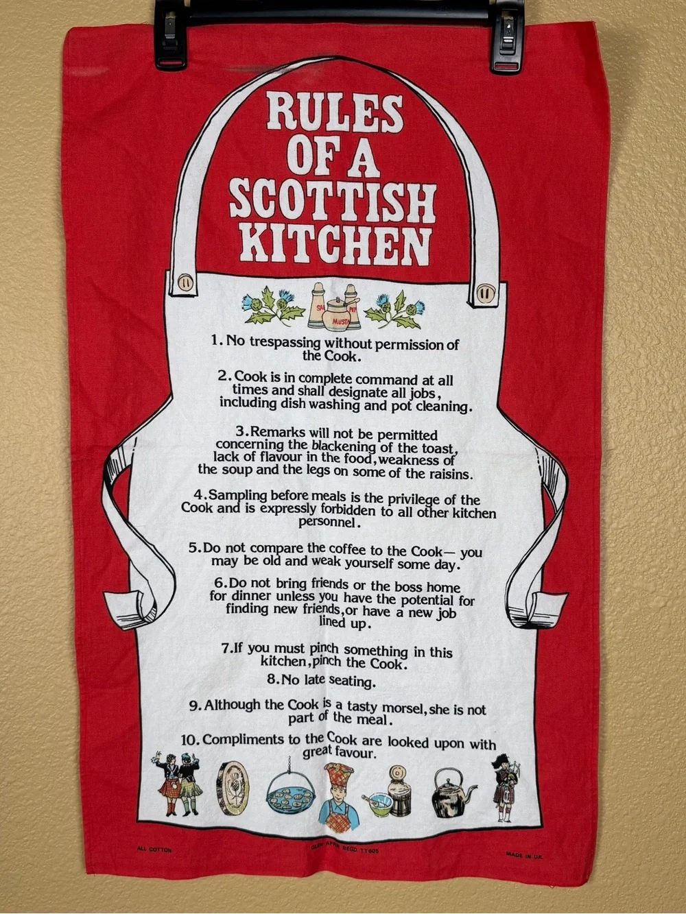 VTG Glen Appin Scotland Kitchen Towels Lot of 2 Scottish Tea Towels Cotton UK